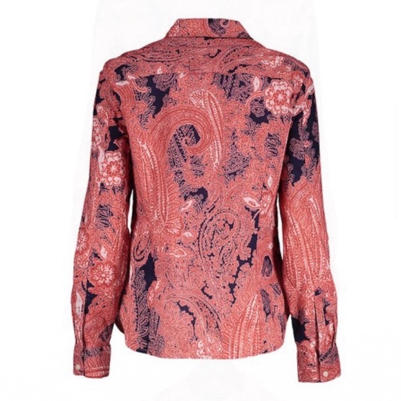 NWT TOMMY HILFIGER Cinnabar Paisley Button Down Shirt - Picture 4 of 16